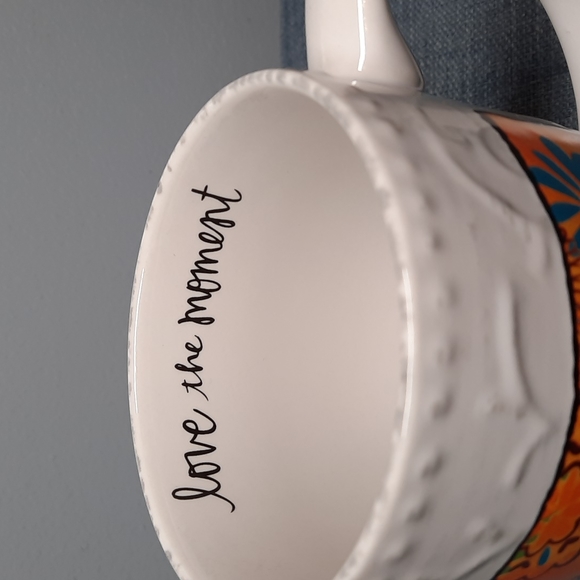 Coffee Tea Cup Mug Love The Moment Floral Inspirational Gift Present Live Today - Picture 5 of 7